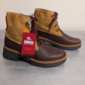 NWT Kodiak Atlin Boots Premium Waterproof Leather & Suede Comfort SZ 7 W